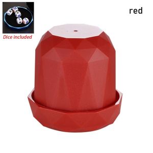 SPARAK 1Pcs Lót flannel Cốc xúc xắc Cảm giác tay thoải mái Im lặng Dụng cụ trò chơi xúc xắc Cứng cáp Nhựa Hộp đựng xúc xắc Trò chơi bàn giải trí KTV