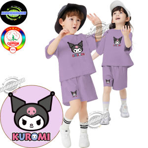 KUROMI 2-IN-1 terno set for kids 4-11 years old TSHIRT AND SHORTS High Quality Cotton Graphic Print M L XL 2XL | HA24002 wholesale items for business