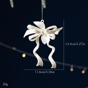 CHLOCH Vàng trắng Đồ trang trí cây thông Noel Các hình dạng khác nhau Bề có vân Quả châu Giáng sinh Rắc tuyến Đồ trang trí treo tường dịp Giáng sinh. Đồ trang trí cây thông Noel