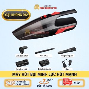 Máy hút bụi mini cầm tay không dây cao cấp hút trên mọi bề mặt ô tô lực hút rất mạnh