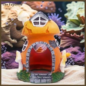 [The Fayshow] Mushroom Conch House Shelter Aquarium Landscaping Decoration Fish Tank Decor Fish Tank Ornament Fish Shrimp Hiding Shelter
