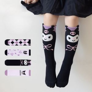 Sanrio Kuromi Y2K ถุงเท้าผ้าฝ้าย ระบายอากาศ ลายการ์ตูนน่ารัก สําหรับเด็ก