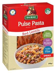 NUI XOẮN ĐẬU LĂNG ĐỎ San Remo Pulse Pasta Spirals Red Lentils / Chickpeas GLUTEN FREE - ĐẠM PROTEIN - XƠ FIBRE 250g