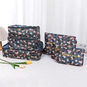 6PCS Travel Packing Cubes Set Organizer Beg Baju Travel Waterproof Mesh Storage Bag Large Capacity Luggage Organizer