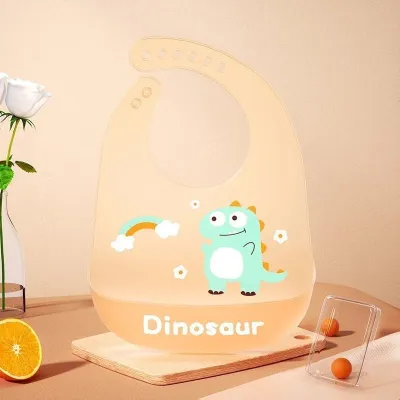 LYCOTTEmy Baby Silicone Bibs Adjustable Waterproof Feeding Baby Bib Kids Boys Girls Aprons Children Eating Breastplate