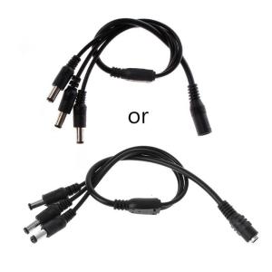 1 Female to 2/3/4/5 Male Plug 5.5x2.1mm Port 12V for DC Power Adapter Splitter C