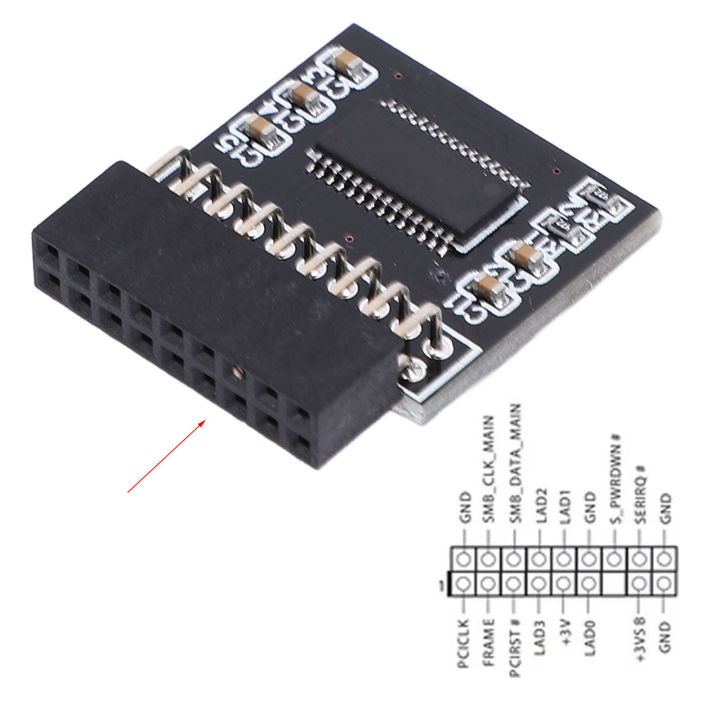 Bo mạch chủ TPM 2.0 mô-đun TPM 2.0 mã hóa an ninh mô-đun từ xa thẻ 18 ...