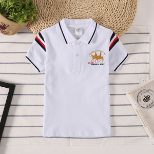 Boys Polo Kids Shirt Children Clothes Tops Wear Summer Half-sleeved New Korean Kids Tops Short-sleeved Shirt