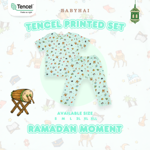 BABY HAI Tencel Rayya Series - Setelan Tencel Baju Pendek Celana Panjang