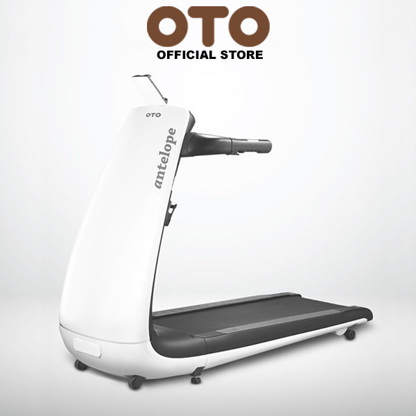 OTO Official Store OTO Antelope AL-1000(WHITE) Treadmill Home Exercise  Fitness Equipment Cardio Full 1.2 CHP 4-Layered Non-Slip Deck LED Display  Contact HR Touch Sensor USB port MP3 Bluetooth Speakers Bottle Holder Phone