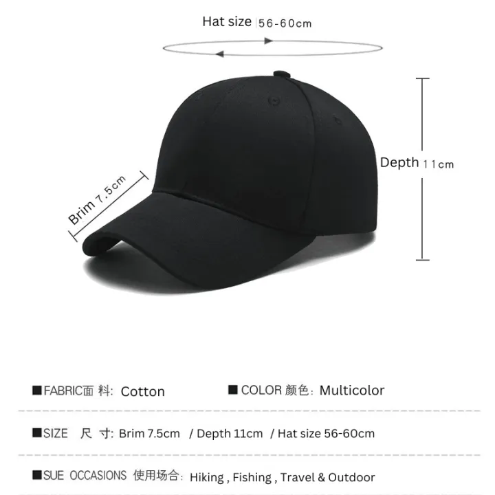 Baseball%20Premium%20Canvas%20Hard%20Brim%20Adjustable%20For%20Cotton%20Woman%20Plain%20Casual%20Black%20Cap%20Topi%20Lelaki%20Hat%20for%20Men%20-%20Image%205