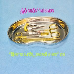 Bộ nhấn mí cao cấp 6 món Tặng kèm lưỡi dao mổ & gòn 25g