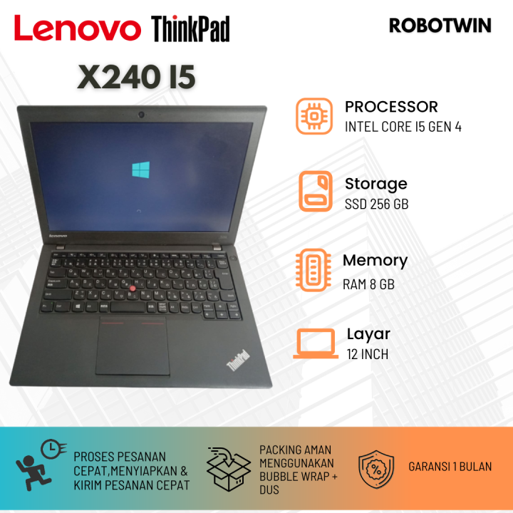 Lenovo Thinkpad X240 core i5 12 Inch Kinerja Tinggi Laptop 500Gb