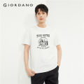 GIORDANO Men T-Shirts 100% Cotton Retro Print Tee Crewneck Short Sleeve Simple Basic Summer Fashion Casual Tshirts 13094210. 