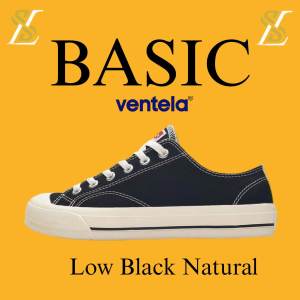 SEPATU VENTELA BASIC LOW BLACK NATURAL 0RIGINAL