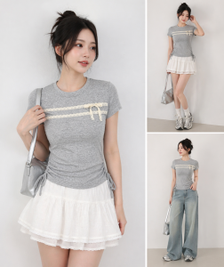 ÁO THUN MODAL REN NƠ – JMIN – MỀM MỊN CAO CẤP MẶC LÀ MÊ