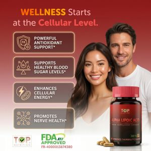 TOPNutrition Alpha Lipoic Acid 600 mg FDA Approved ALA