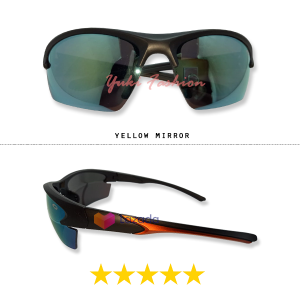 Kacamata Sepeda Pria Wanita Dewasa / Kacamata Olahraga Gowes Sunglasses Model Sporty Gelap Mirror Frame Half Rim Fashion Outdoor Lensa Normal / Kacamata Roadbike MTB Anti Debu Terbaru