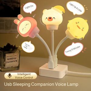Animals Table Lamps Decorative Lamps Comfort Plug And Play Voiceactivated A Good Nights Dream With You Moon Night Light Cartoon Night Light Voice Control Cute Bear