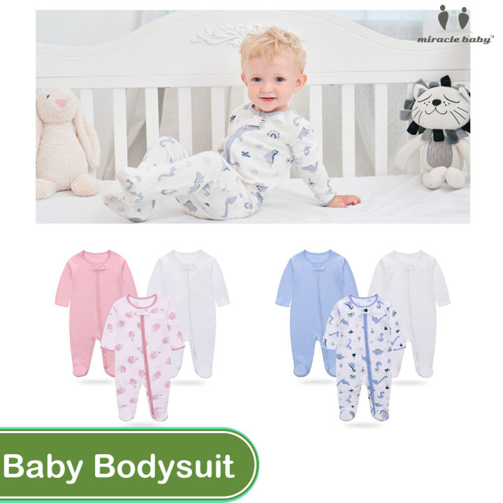 Miracle Baby Baby Romper Newborn Baby Clothes Toddler Jumpsuit 0-12 Months  Baby Girls Boys Rompers Pajama Cotton Bodysuit Sleep Clothes Infant