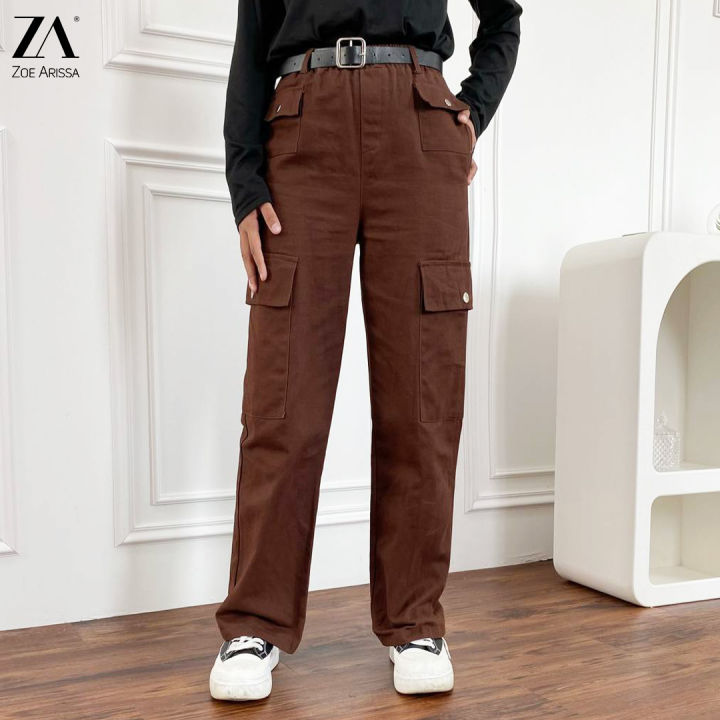 Light Brown Cargo Pants Women, Brown Cargo Pants Streetwear