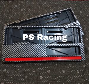 PROMO Dudukan Plat Nomor Motor Cover Plat Nomor Motor Carbon List Merah Universal BISA SEMUA MOTOR