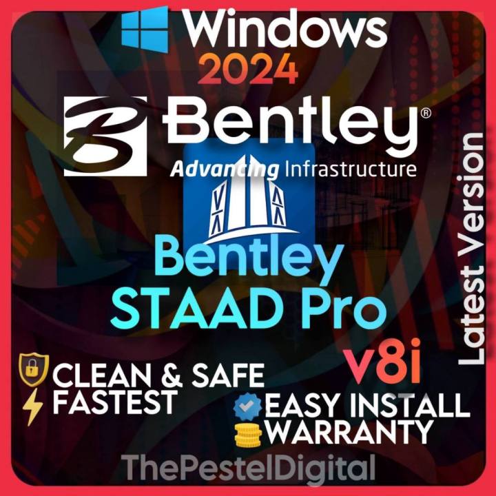 Bentley STAAD Pro v8i Lifetime Latest Full Version | Windows | 2024 ...