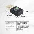 Mini USB WiFi Transmitter Receiver 802.11AC 600Mbps Chipset RTL8811CU Dual Band 2.4GHz dan 5GHz. 
