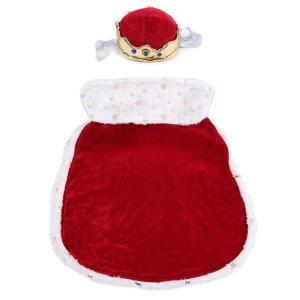 Fashion Pet Outfit Set with Crown Hat Breathable Dog Costume Cosplay Accessory For Festival Event Halloween Supply