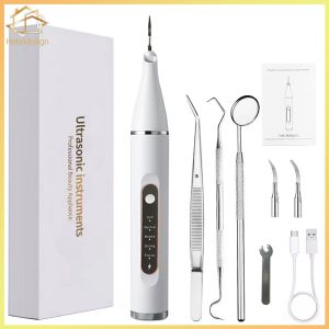 Ultrasonic Electric Tooth Cleaner with LED Light Calculus Tartar Remover for At-Home Personal Use Men Women and Kids