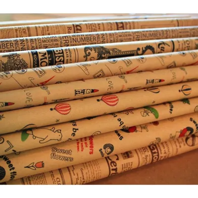 Giấy gói quà vintage xấp 10 tờ