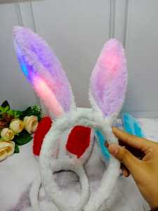 Bando LED led bunny isi 6 Pcs Bando Kuping Kelinci LED putih