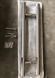 【MC】Heavy duty stainless steel frosted black push pull door handle glass door wood door handle grab bar