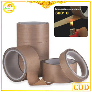 Panjang 10 meter tebal 018mm Lakban Teflon Anti Panas/Api - Pita Tahan Panas Teflon Ptfe Anti Lengket Non-Beracun