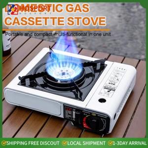 【HOSPORT】Portable Gas Stove Windproof Butane Camping Stove Single-Burner Butane Stove Cassette Stove for Indoor & Outdoor Cooking