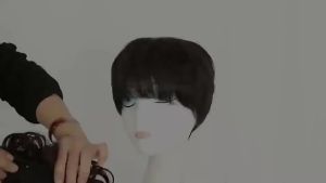 【Ship in 24H】真发补发片假发女短卷发隐形无痕遮盖白发蓬松自然头顶卷发片逼真Wig patch for womens top hair patch to cover white hair PIZY