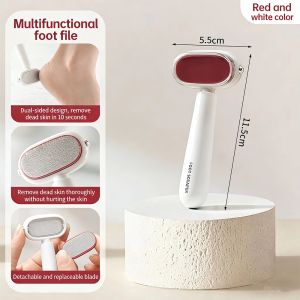 FELIZ 2-in-1 Pedicure File Replaceable Dual-Sided Foot Care Tool Portable Callus Remover Remover Dead Skin Scraper