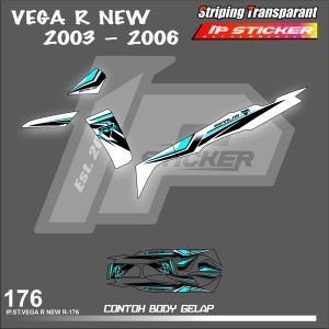 VEGA R NEW 2003 - 2006 (COD) STIKER STRIPING MOTOR YAMAHA VEGA R NEW 2003 - 2006 - STIKER LIST SIMPLE DESAIN RACING HOLOGRAM DAN TRANSPARAN BISA COD IP.KODE R-176 IP PROJECT