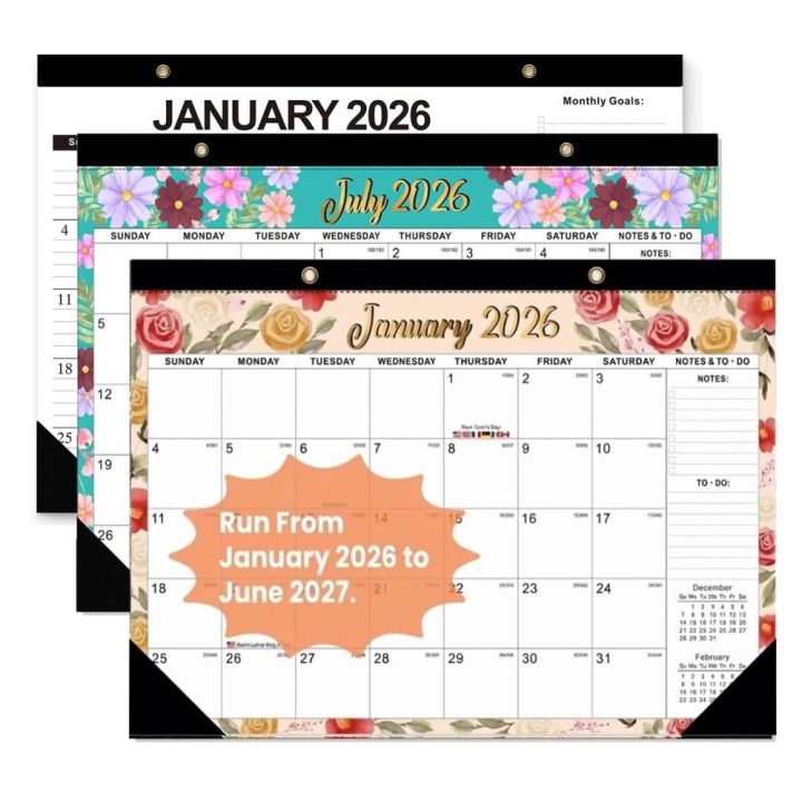 GOUPO การวางแผนรายวัน ปฏิทินติดผนังปี 2026 เปลือกโปร่งใส รูปแบบขนาดใหญ่ ...