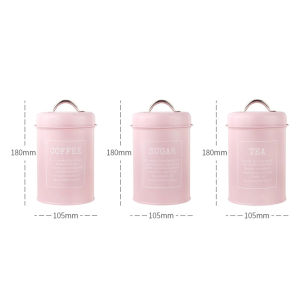 🔥Malay stock🔥3pcs/Set Kitchen Canister Set With Airtight Lid Set For Tea Coffee Sugar Kitchen Use Container 茶叶罐 密封罐