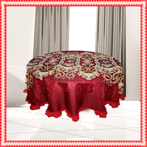 TAPLAK MEJA BULAT/ALAS MEJA MAKAN/TAPLAK MEJA MAKAN/TAPLAK MEJA TAMU PANJANG 135CM BAHAN KATUN MOKROTEX COD