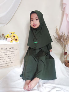 Setelan Anak Perempuan lebaran 2022 gamis dan jilbab terlaris