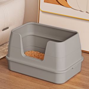 Folding Cat Litter Box Large Open Thickened Semi-Enclosed Cat Toilet