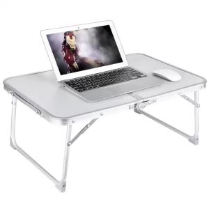 Laptop Bed Desk With Storage Space Portable Folding Camping DeskLaptop Standing Tray Table for Writing Studying Eating