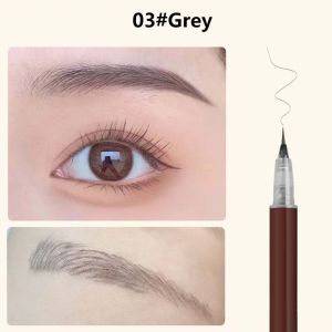 3 Colors Liquid Eyeliner Eyebrow Pencil Soft Brush Tip Line Smooth Waterproof Sweatproof Long-lasting Natural Non-fading Eye Makeup
