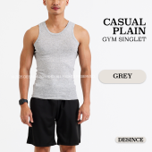 🇲🇾 DESINCE Men Singlet Casual Plain Tank Top Undershirt Sleeveless Inner Slim Gym  Baju Lelaki MT 101