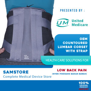 UM OEM Contured Lumbar Korset With Strap | Korset | HNP Saraf Kejepit | Korset Lumbal | Korset Pinggang | Korset Modern Staylish | Korset Tulang Belakang | Korset Spine | Korset Kesehatan | Lite Korset | New Skin Korset |
