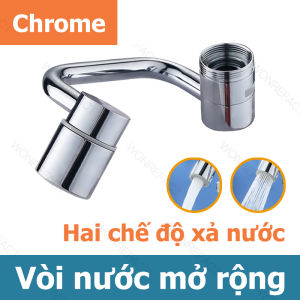 Đầu nối vòi xoay 1080 độ tiết kiệm nước cánh tay cơ học vòi mở rộng xoay sục khí bồn rửa nhà bếp vòi mở rộng 2 chế độ xả nước