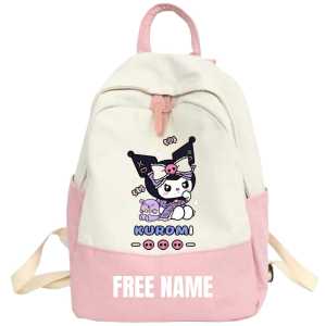Tas Sekolah Anak Karakter Kuromi Ransel Perempuan Laki Laki Waterproof Custom Sablon Nama Free Name