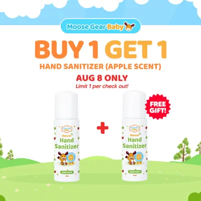 Moose Gear Baby Hand Sanitizer 60ml Apple Scent Gentle Formula Travel Friendly